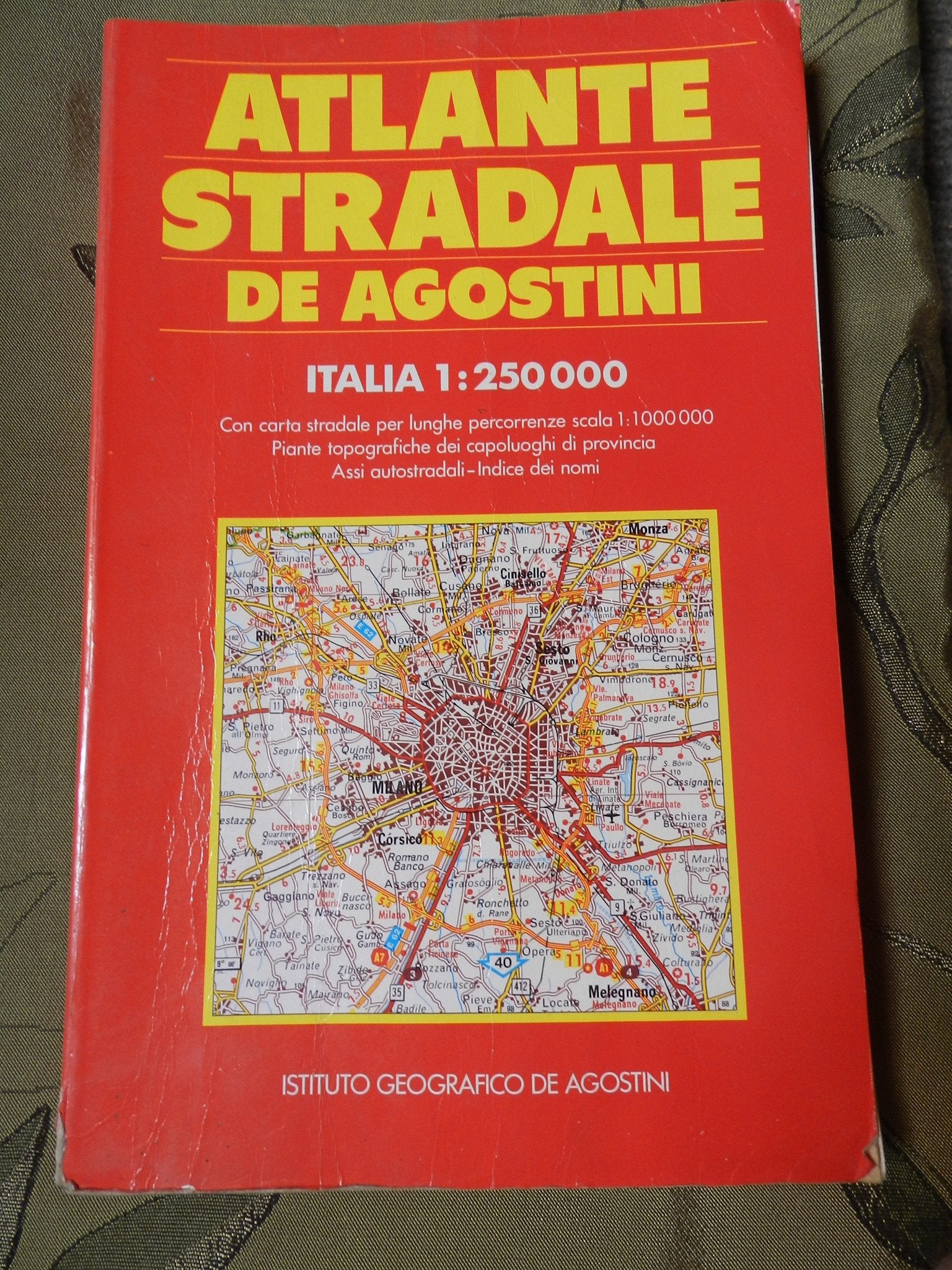 Atlante stradale De Agostini d'Italia 1:250.000 con indice e piante di città Leisure, Home & Garden