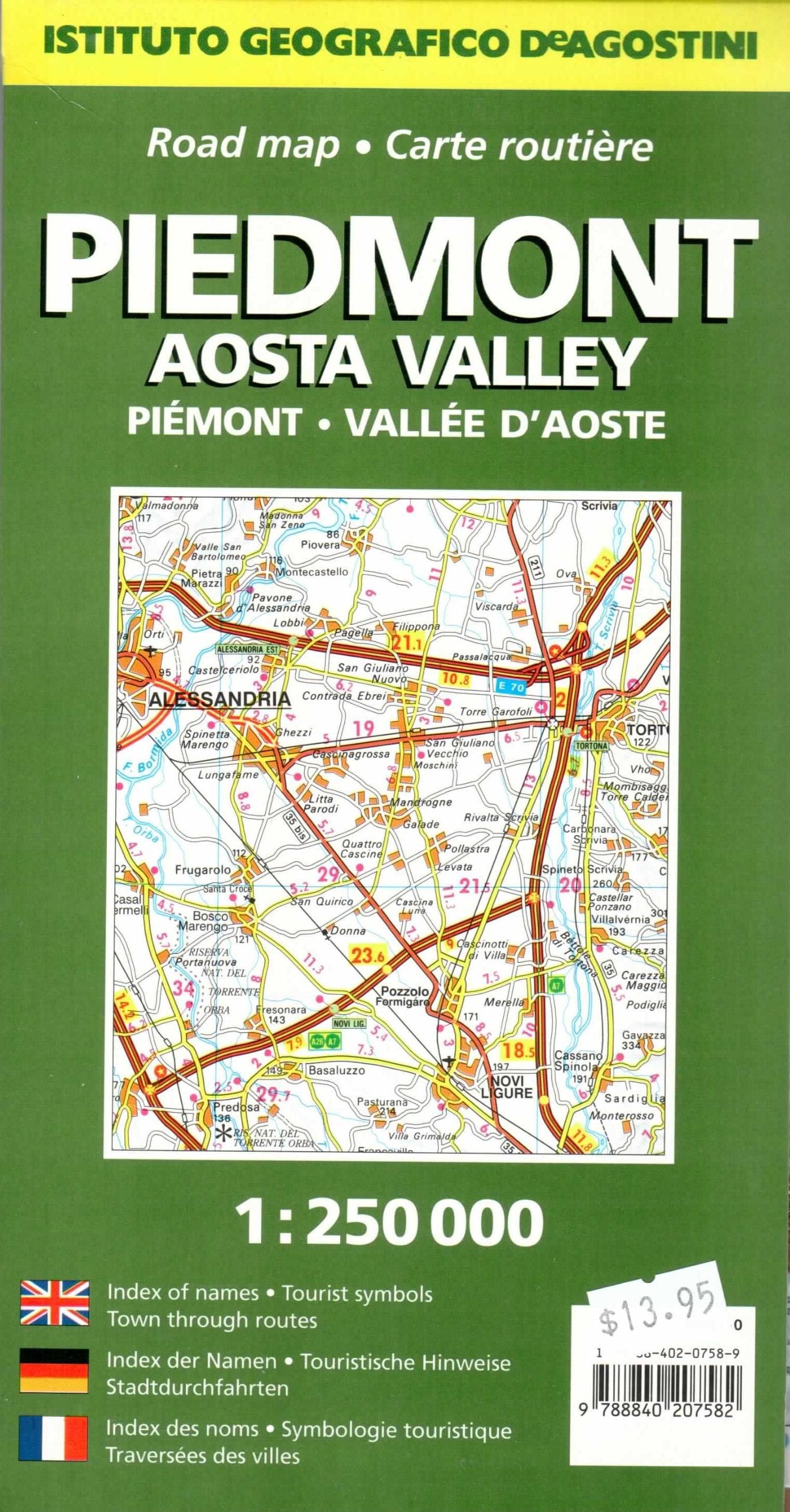 Piemonte, Valle d'Aosta 1:250.000 Leisure, Home & Garden