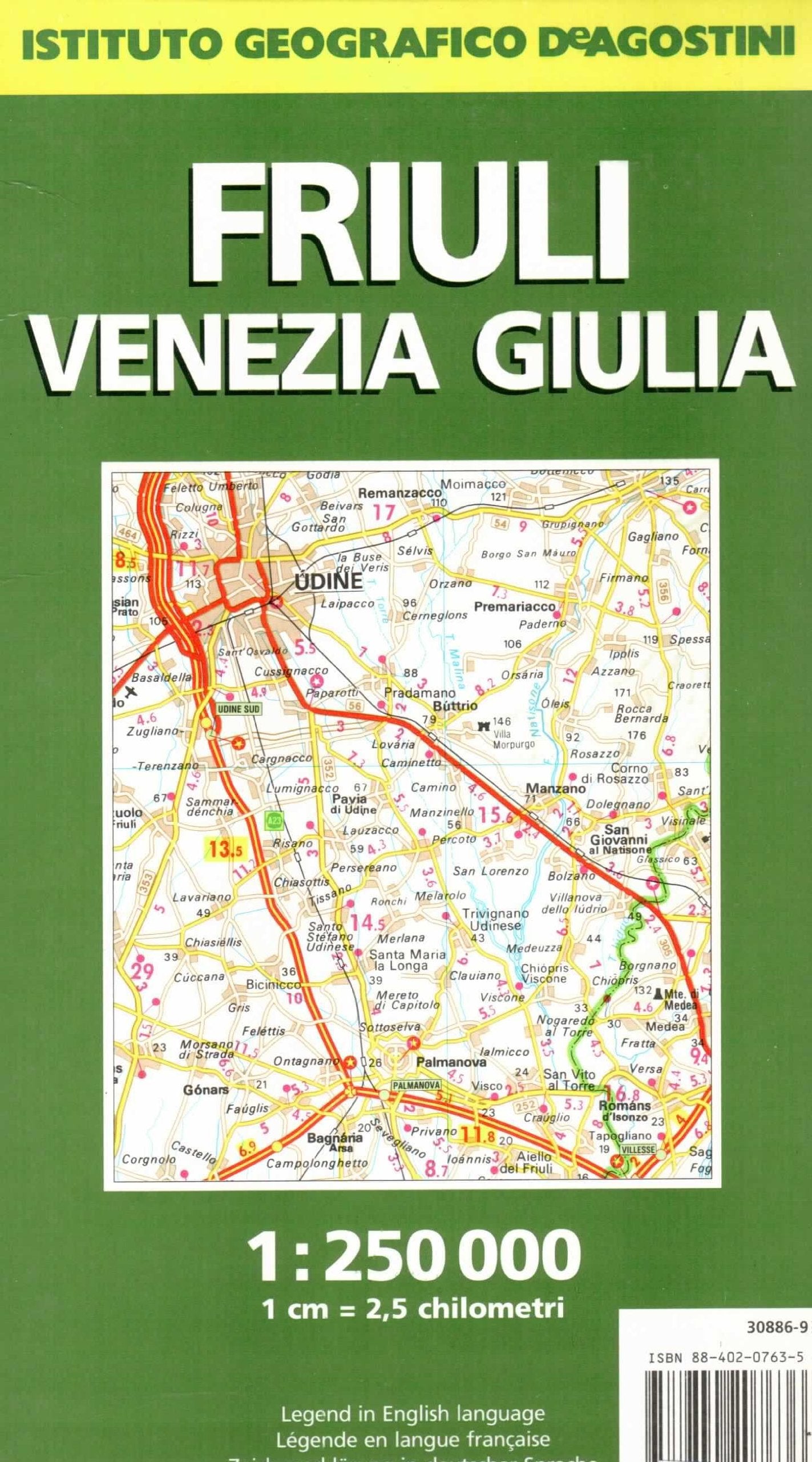 Friuli Venezia Giulia 1:250.000 (72x63) Leisure, Home & Garden