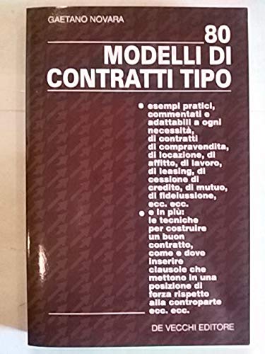Ottanta modelli di contratti tipo Books