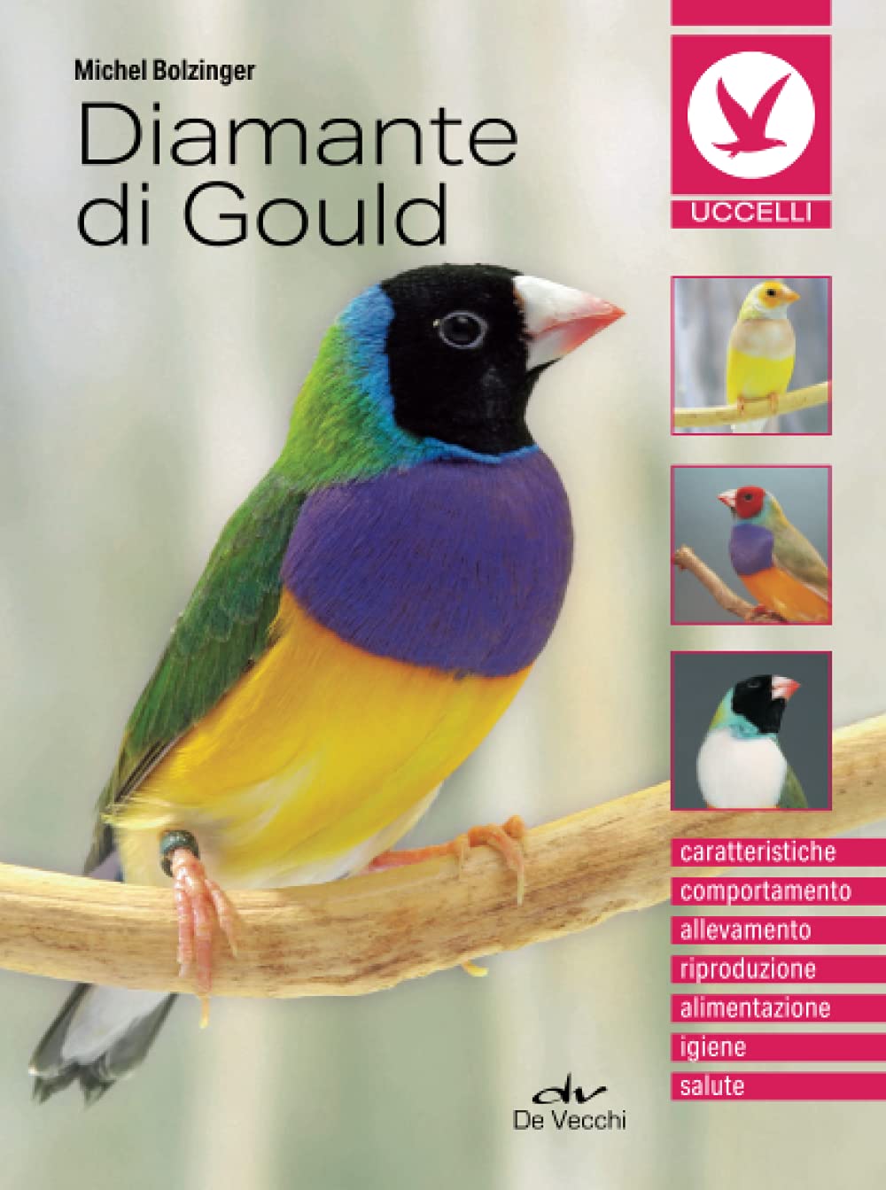 Diamante di Gould: Caratteristiche, comportamento, allevamento, riproduzione, alimentazione, igiene, salute book
