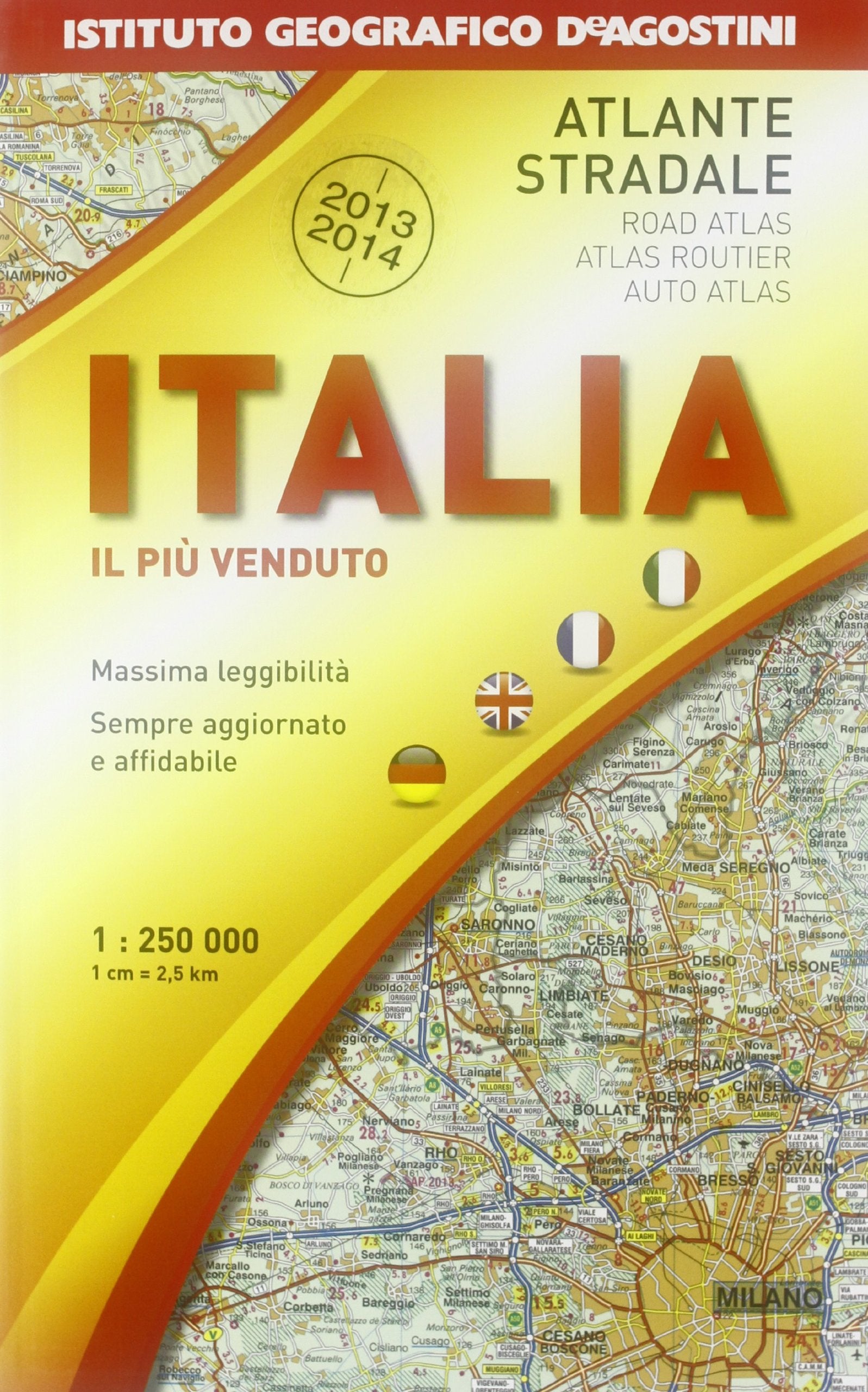 Atlante stradale Italia 1:250.000 2013-2014 book