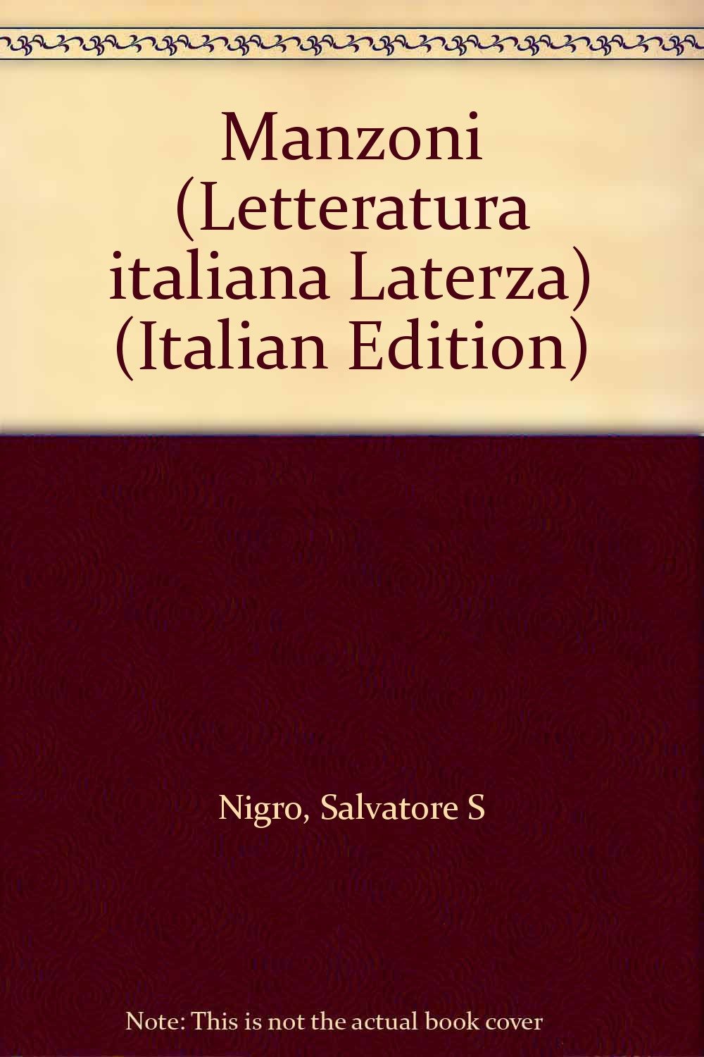 Manzoni (Letteratura italiana Laterza) Contemporary literature