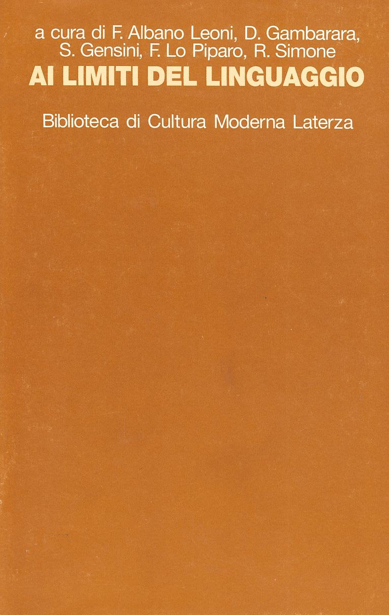 Ai limiti del linguaggio (Biblioteca di cultura moderna) Social Sciences