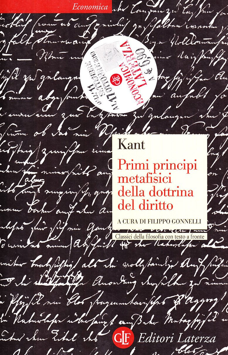 Primi principi metafisici della dottrina del diritto. Testo tedesco a fronte Philosophy