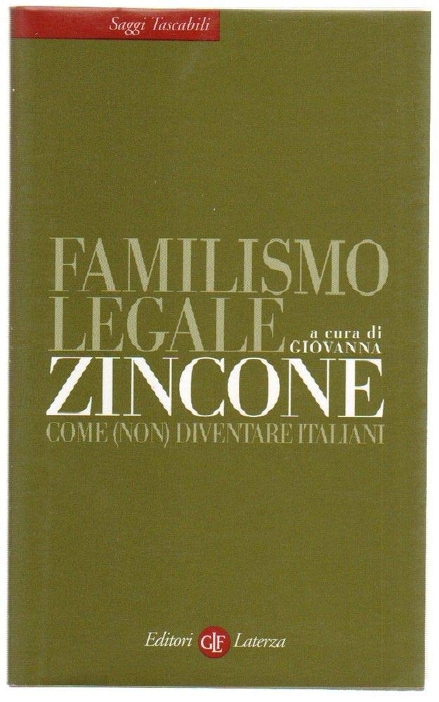 Familismo legale. Come (non) diventare italiani book