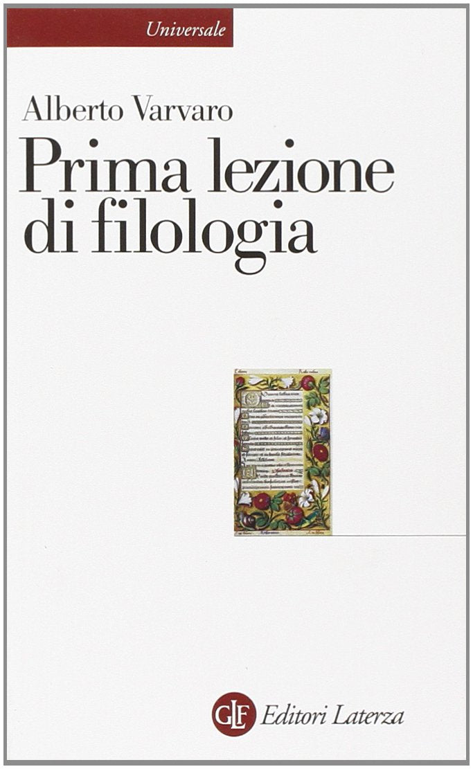 Prima lezione di filologia book