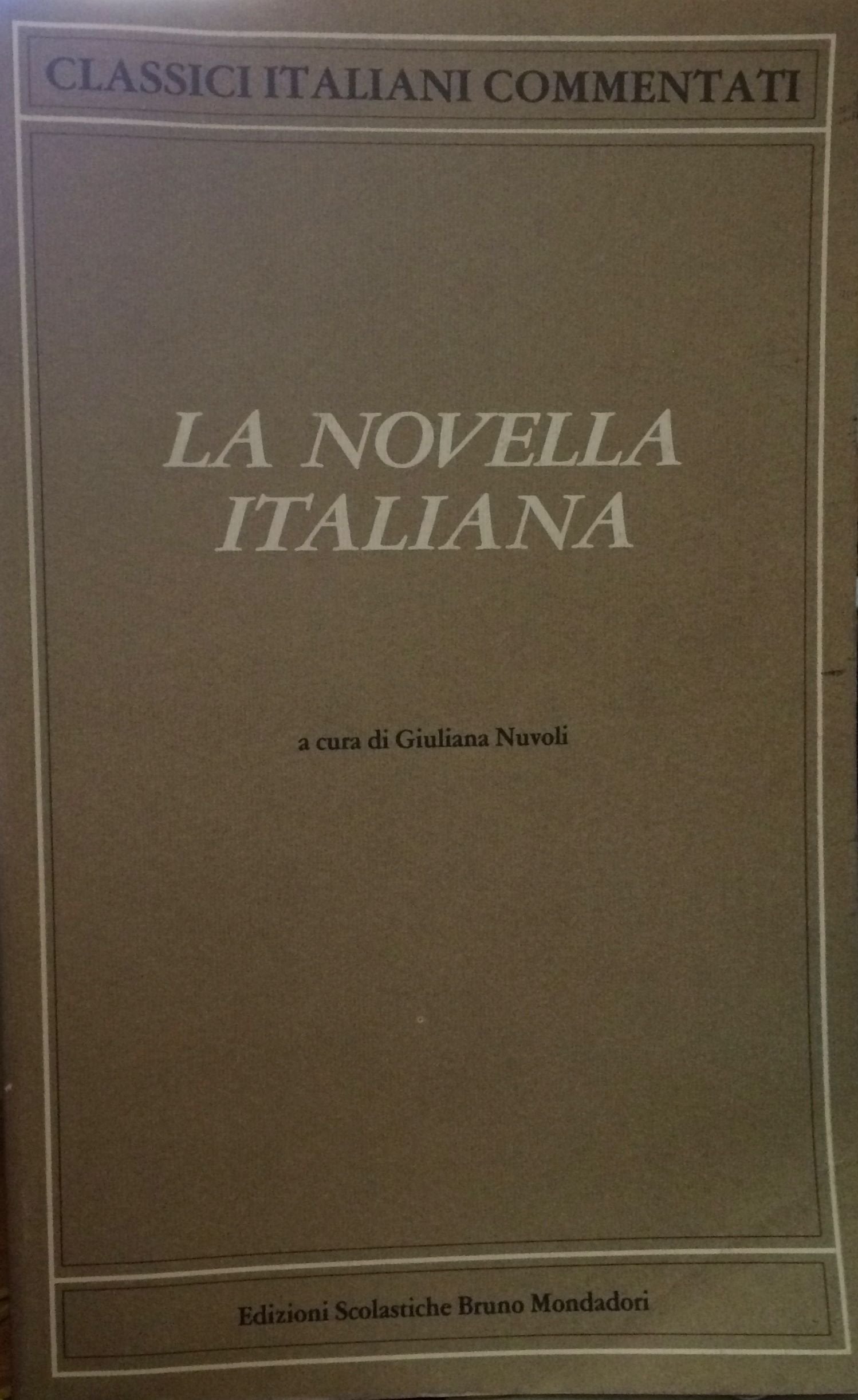 La novella italiana book