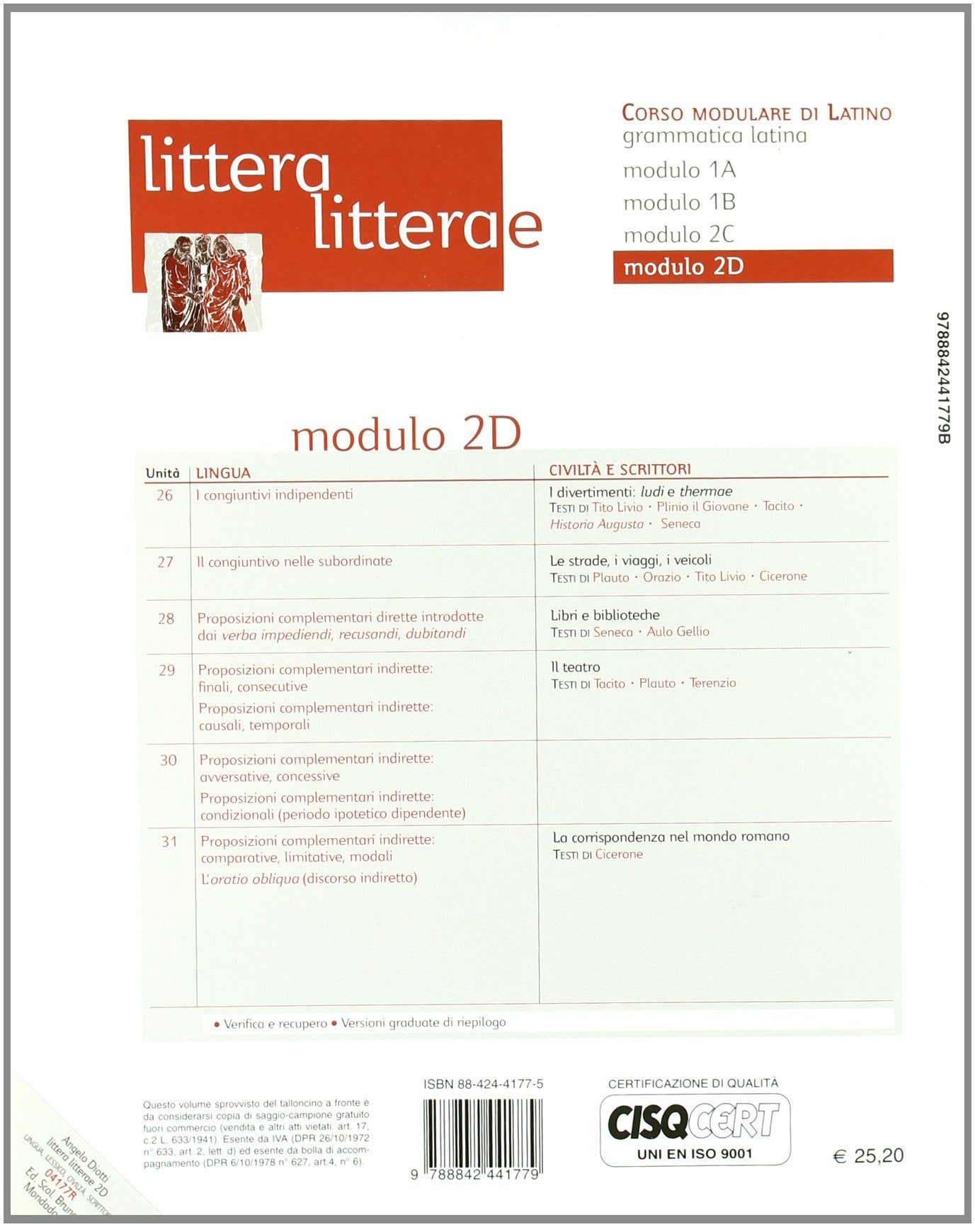 Littera, litterae. Lingua, lessico, civiltà, scrittori. Modulo C-D. Per i Licei e gli Ist. Magistrali (Vol. 2) Study Guides