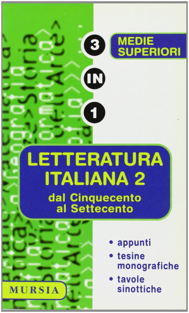 Letteratura italiana (Vol. 2) (Tre in uno. Tascabili per la scuola sup.) Professional & Reference Books