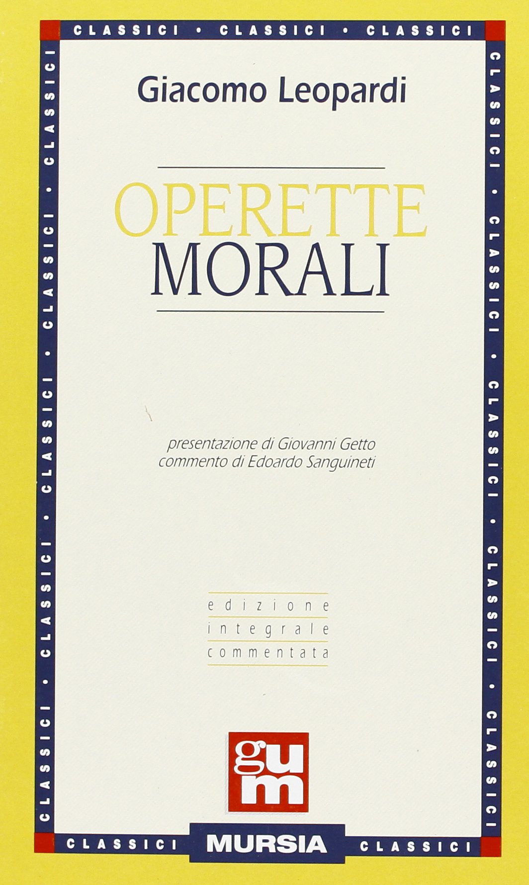 Operette morali (Grande Universale Mursia) Contemporary literature