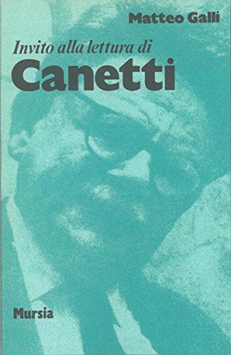 Invito alla lettura di Elias Canetti Contemporary literature