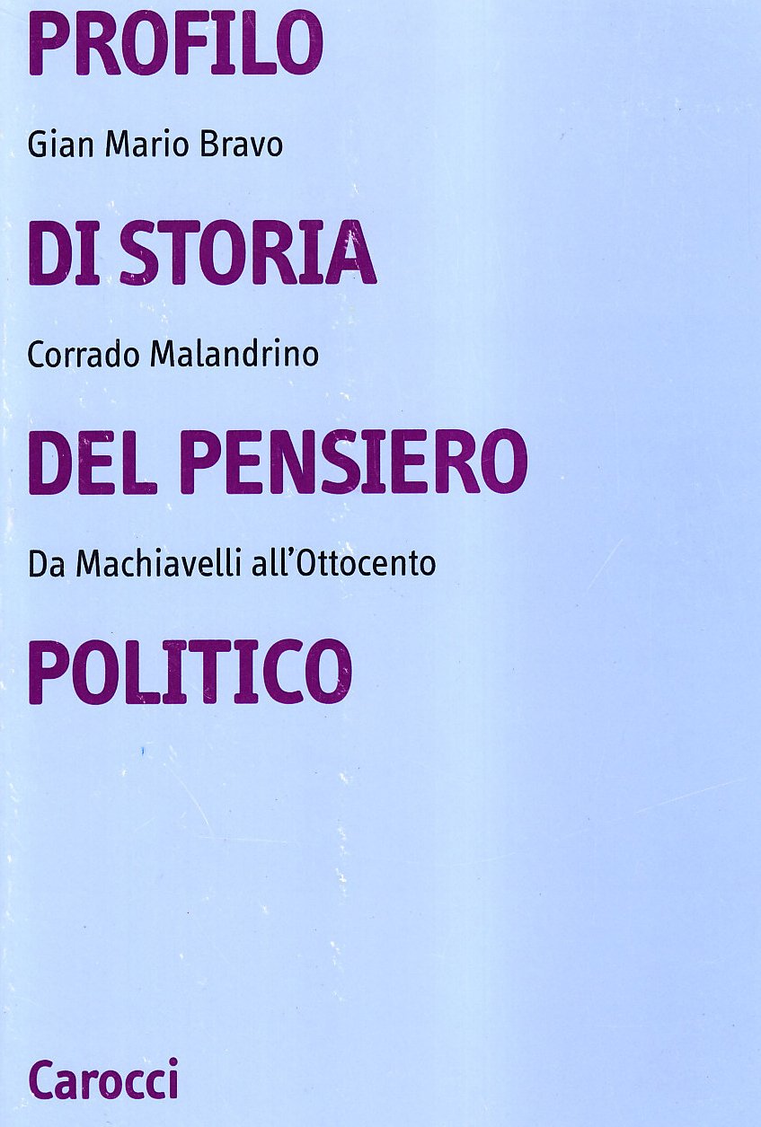 Profilo di storia del pensiero politico. Da Machiavelli all'Ottocento book