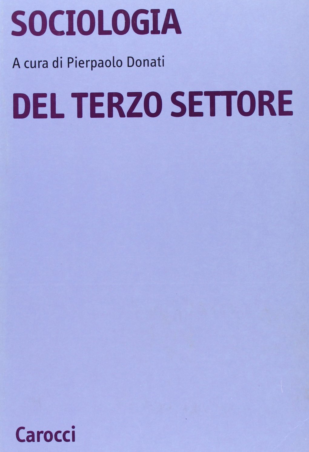 Sociologia del terzo settore book