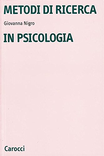 Metodi di ricerca in psicologia book