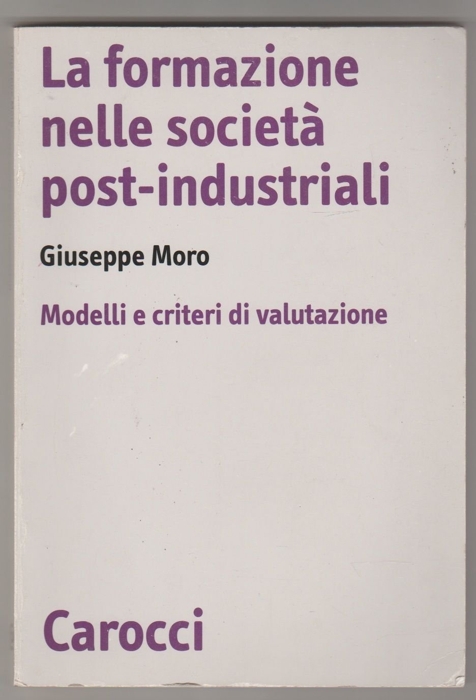 La formazione nelle società post-industriali. Modelli e criteri di valutazione (Università) Business, Finance & Career