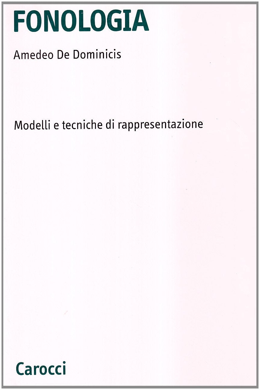 Fonologia. Modelli e tecniche di rappresentazione (Università) Social Sciences