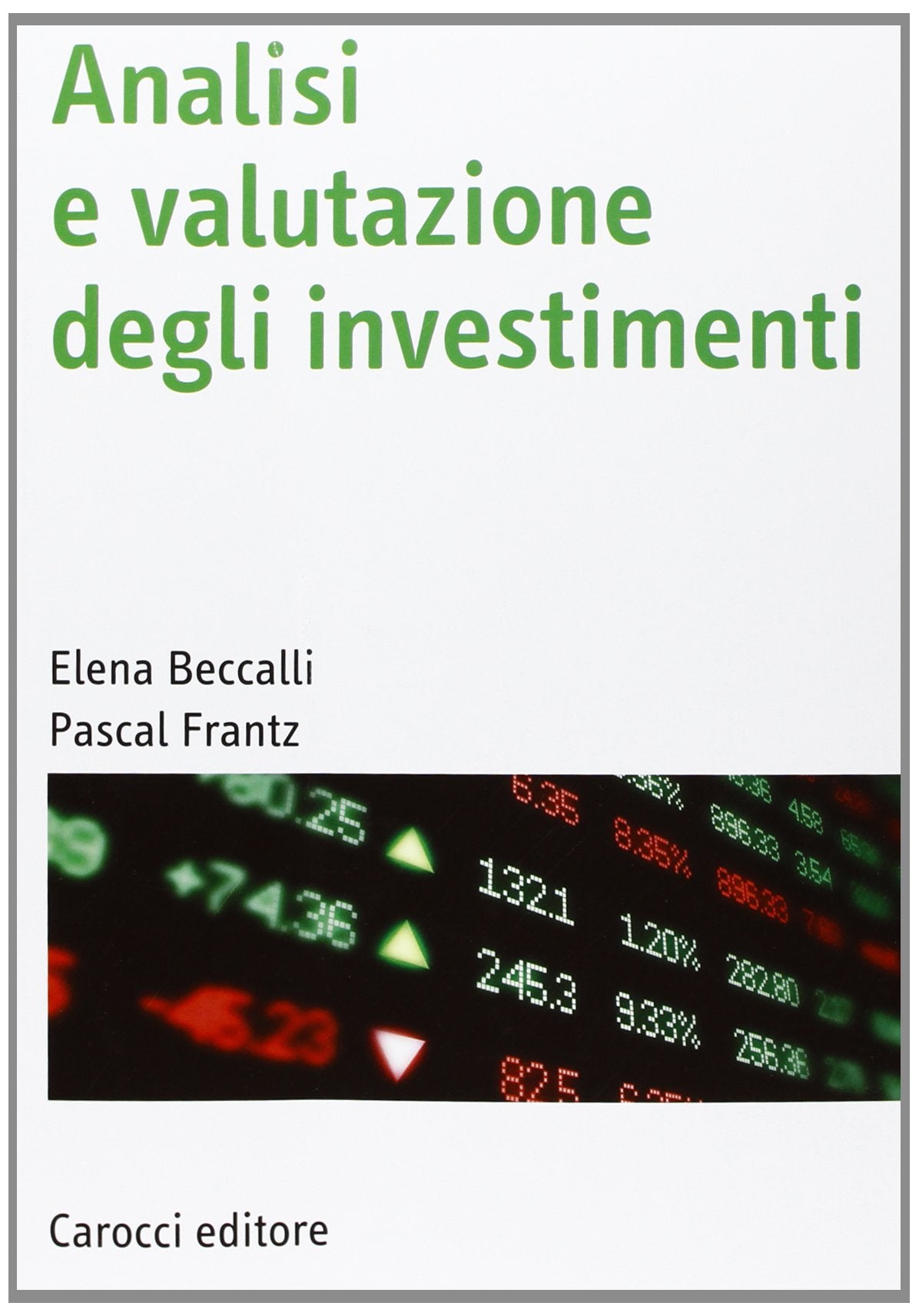 Analisi e valutazione degli investimenti book
