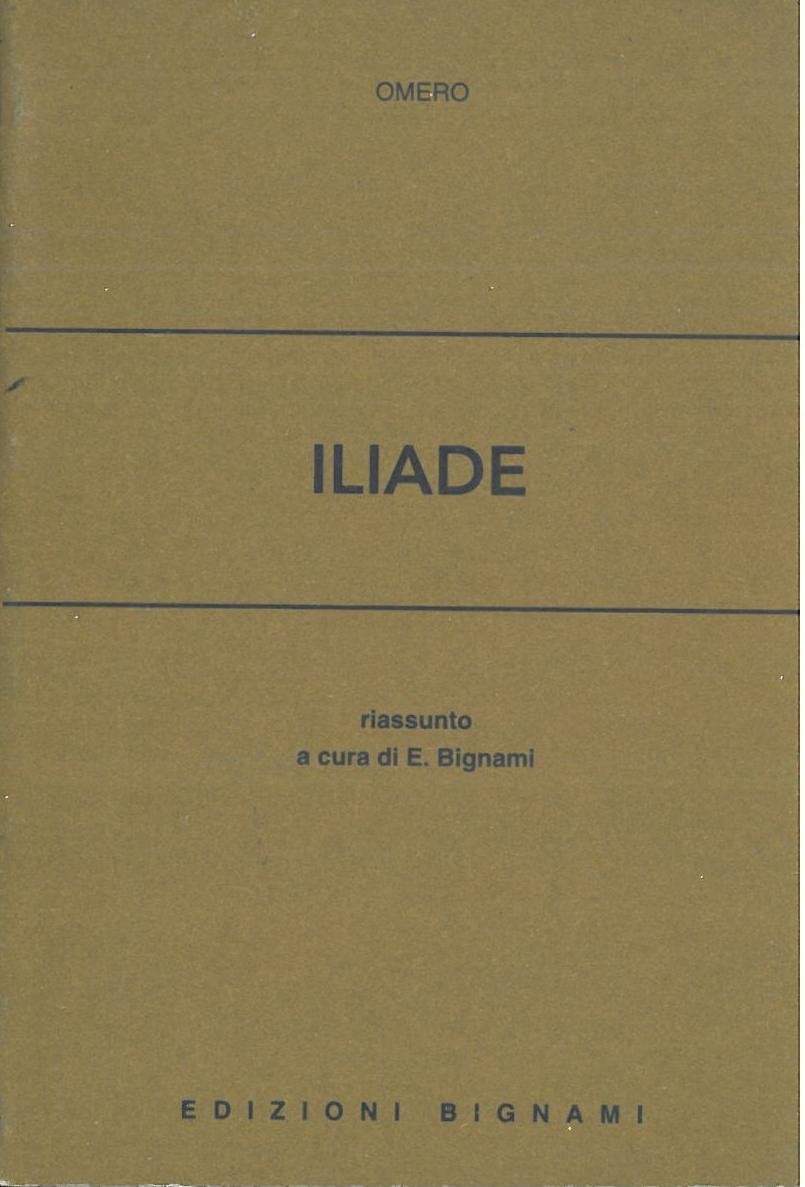 Iliade. Riassunto book