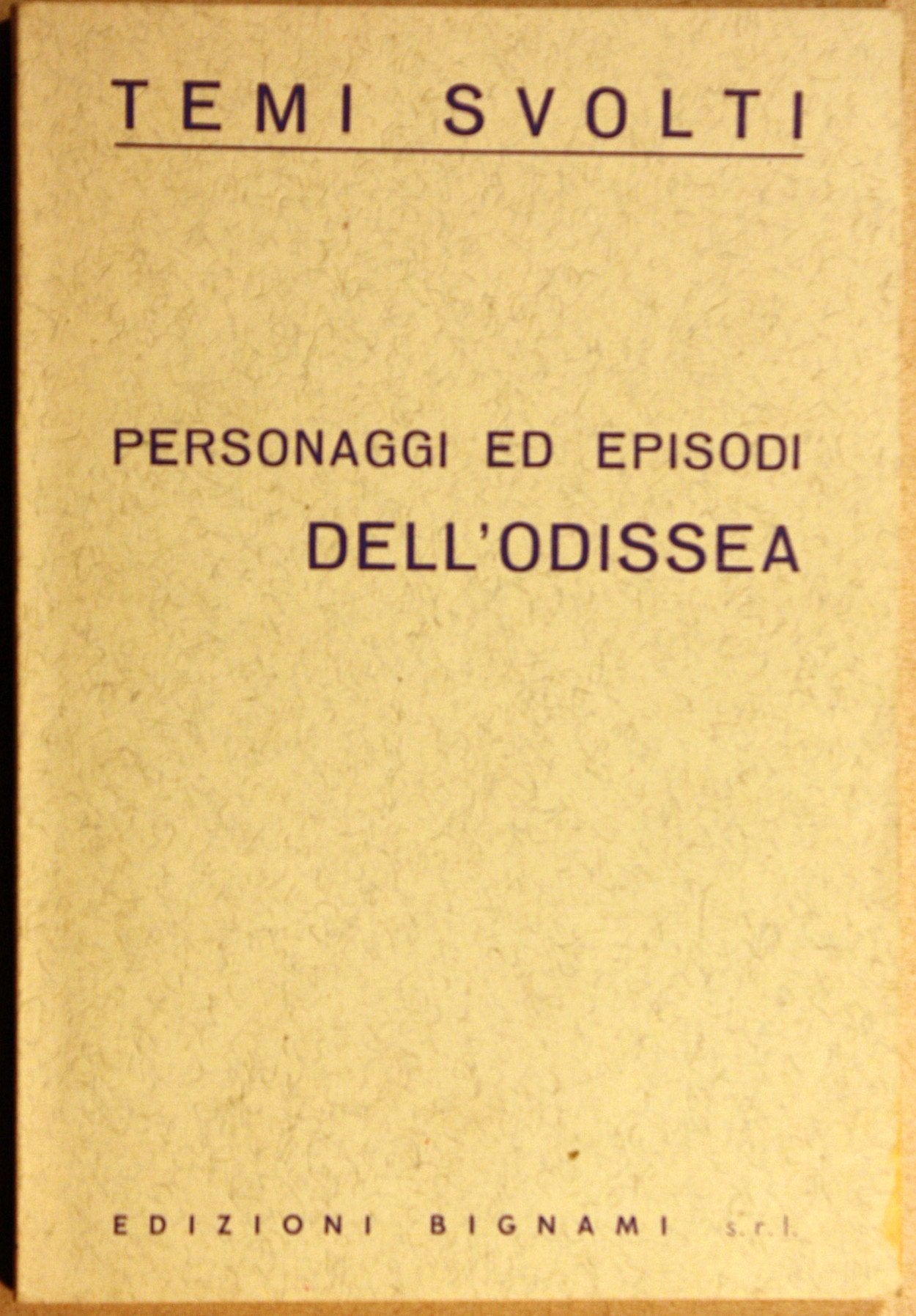 Personaggi ed episodi dell'Odissea. Temi svolti book