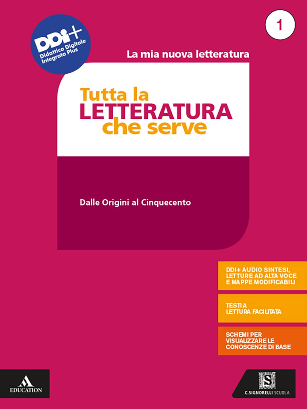 La mia nuova letteratura. Tutta la letteratura che serve. Mappe, schemi, sintesi e testi a lettura facilitata. Per le Scuole superiori. Con e-book. Con espansione online (Vol. 1) Professional & Reference Books