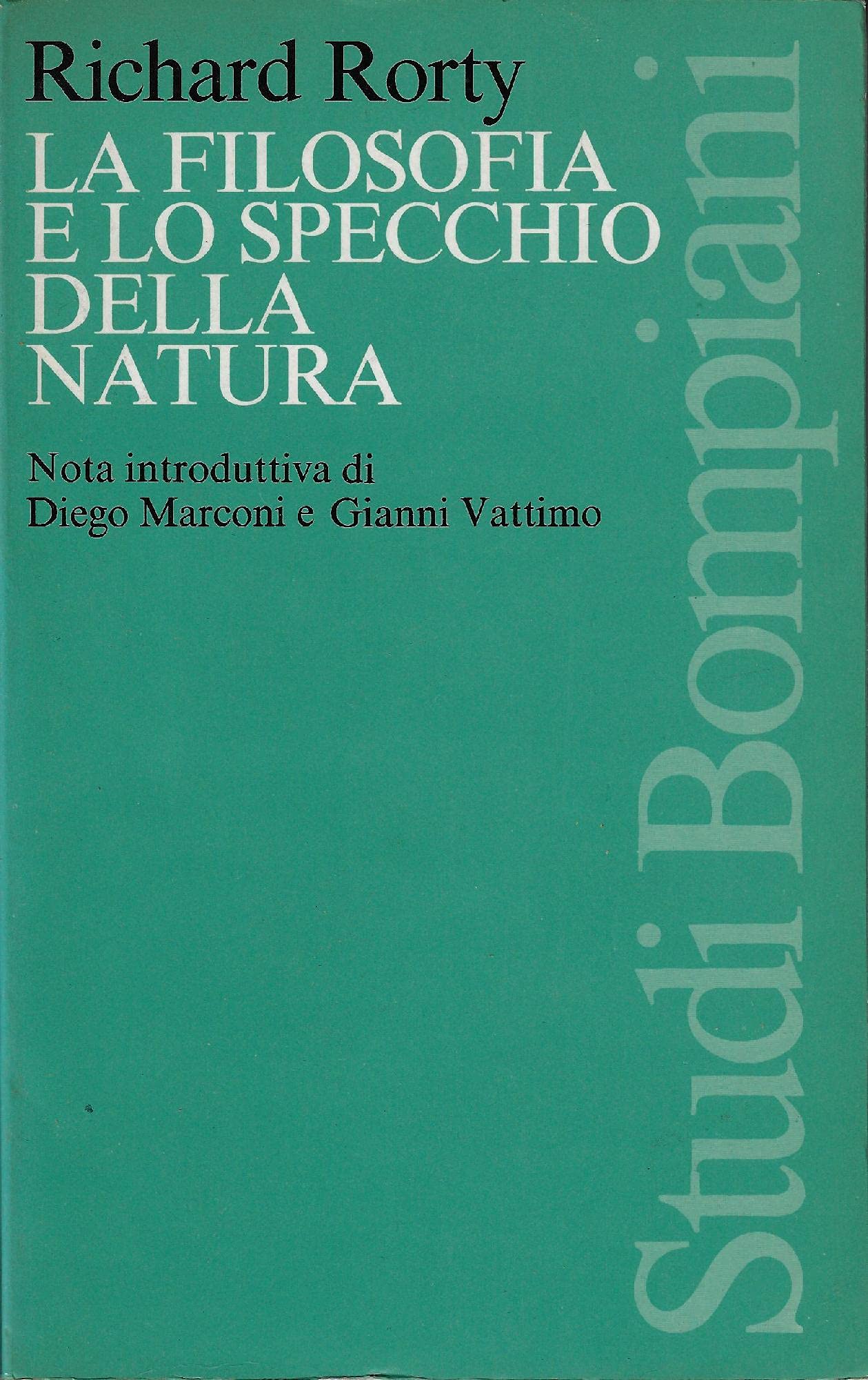 La filosofia e lo specchio della natura book
