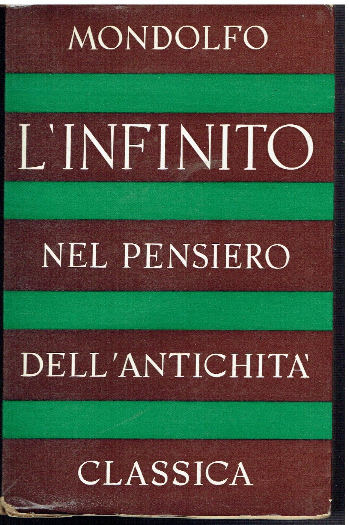 L'infinito nel pensiero dell'antichità classica Philosophy