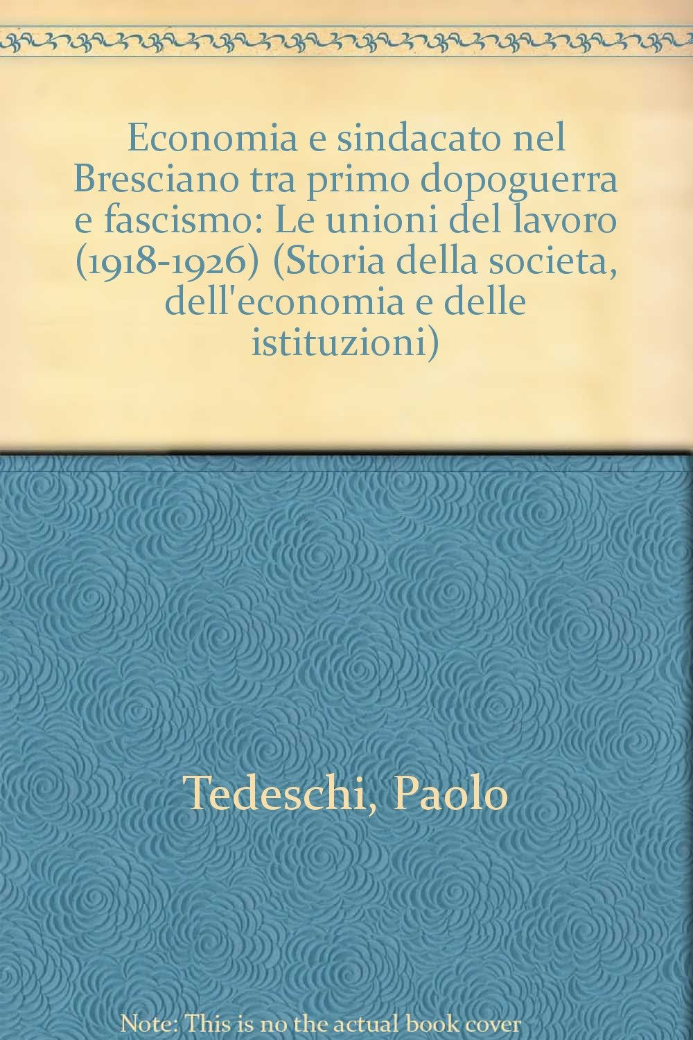 Economia e sindacato nel bresciano fra primo dopoguerra e fascismo. Le Unioni del lavoro (1918-1926) book