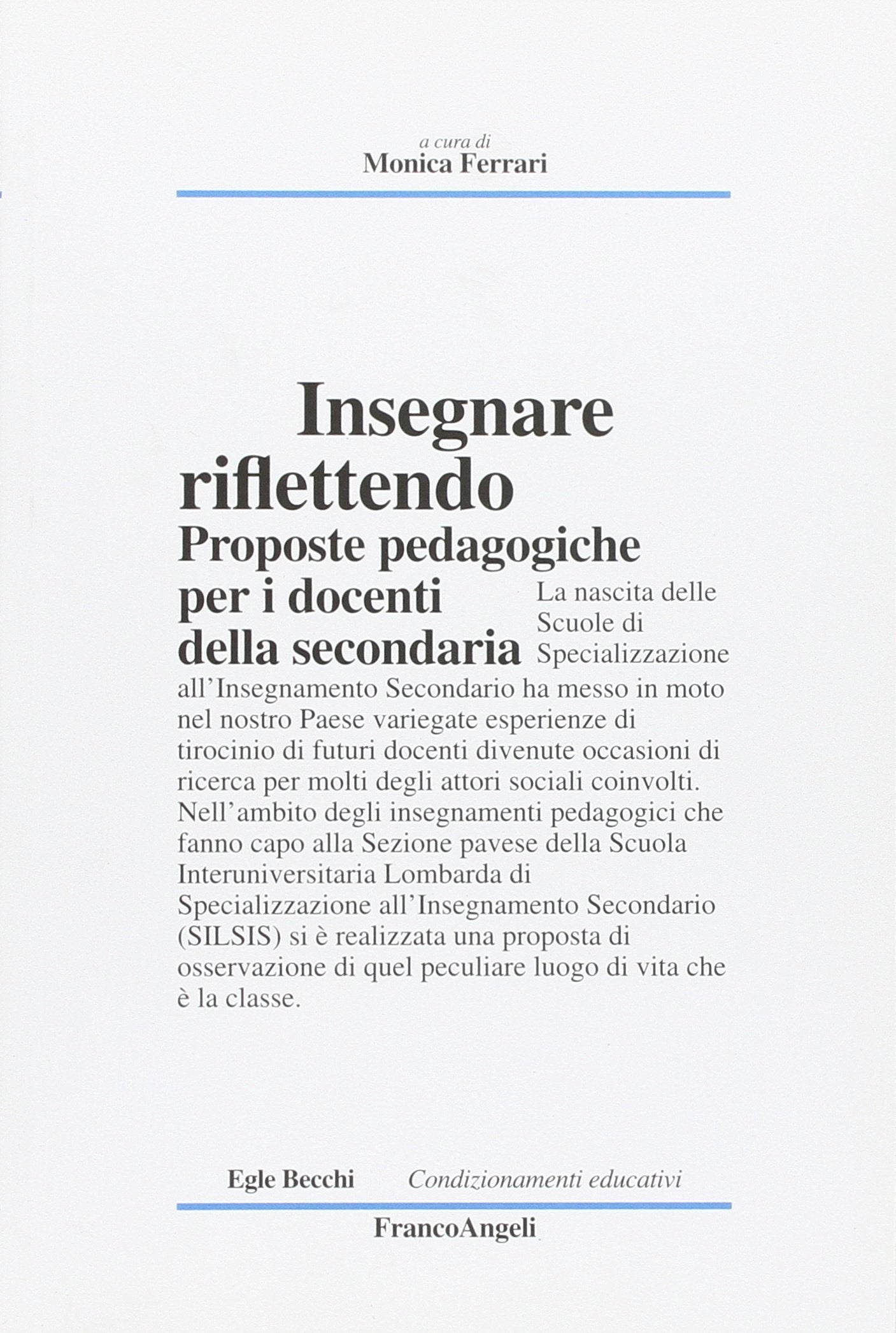 Insegnare riflettendo. Proposte pedagogiche per i docenti della secondaria book