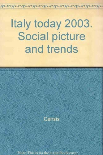 Italy today 2003. Social picture and trends Social Sciences