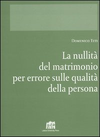 Nullità del matrimonio per errore su qualità della persona (Corona lateranensis) Law
