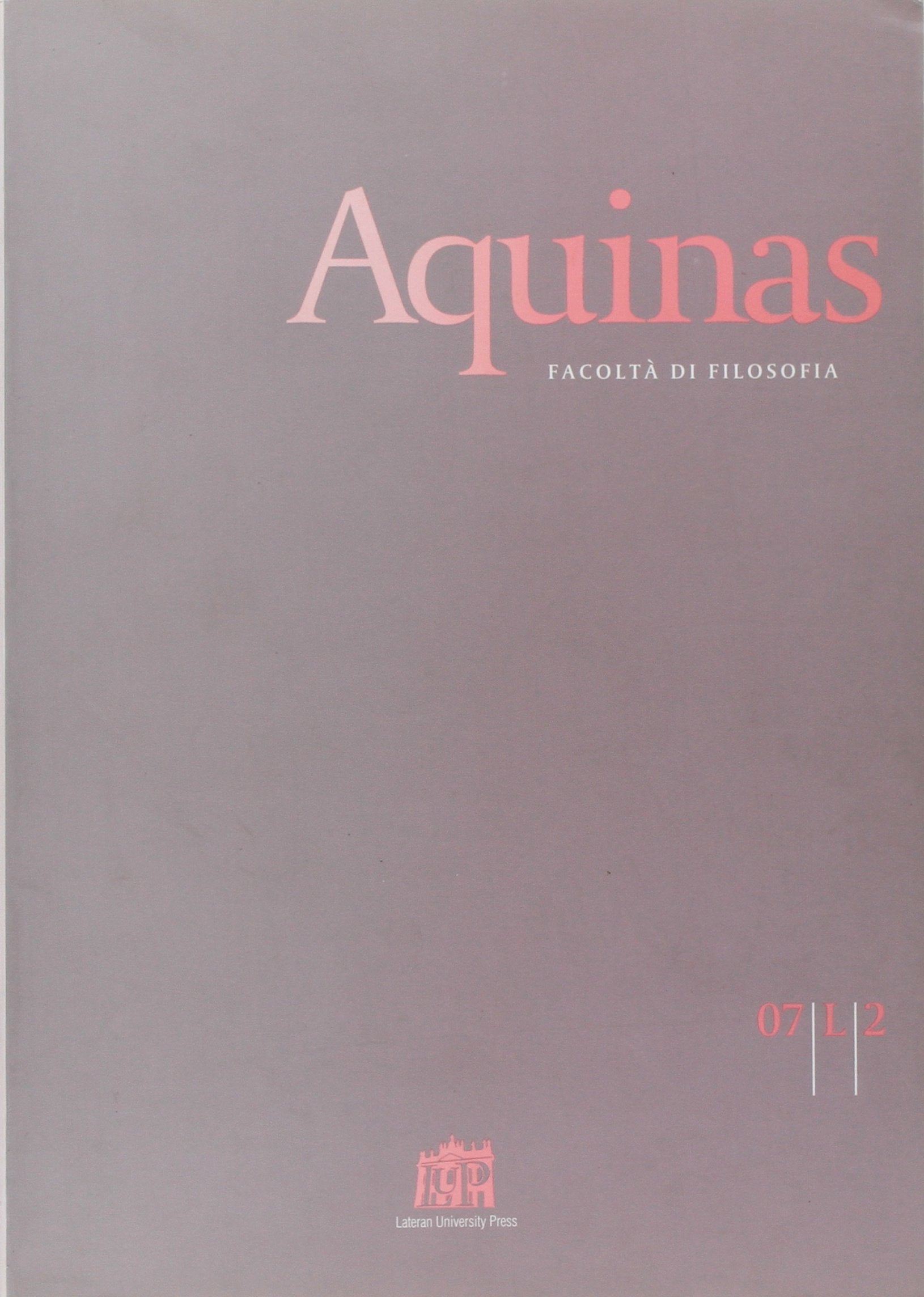 Aquinas. Rivista internazionale di filosofia (2007) (Vol. 2) Philosophy