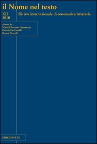 Il nome nel testo. Rivista internazionale di onomastica letteraria (2010) (Vol. 12) Social Sciences