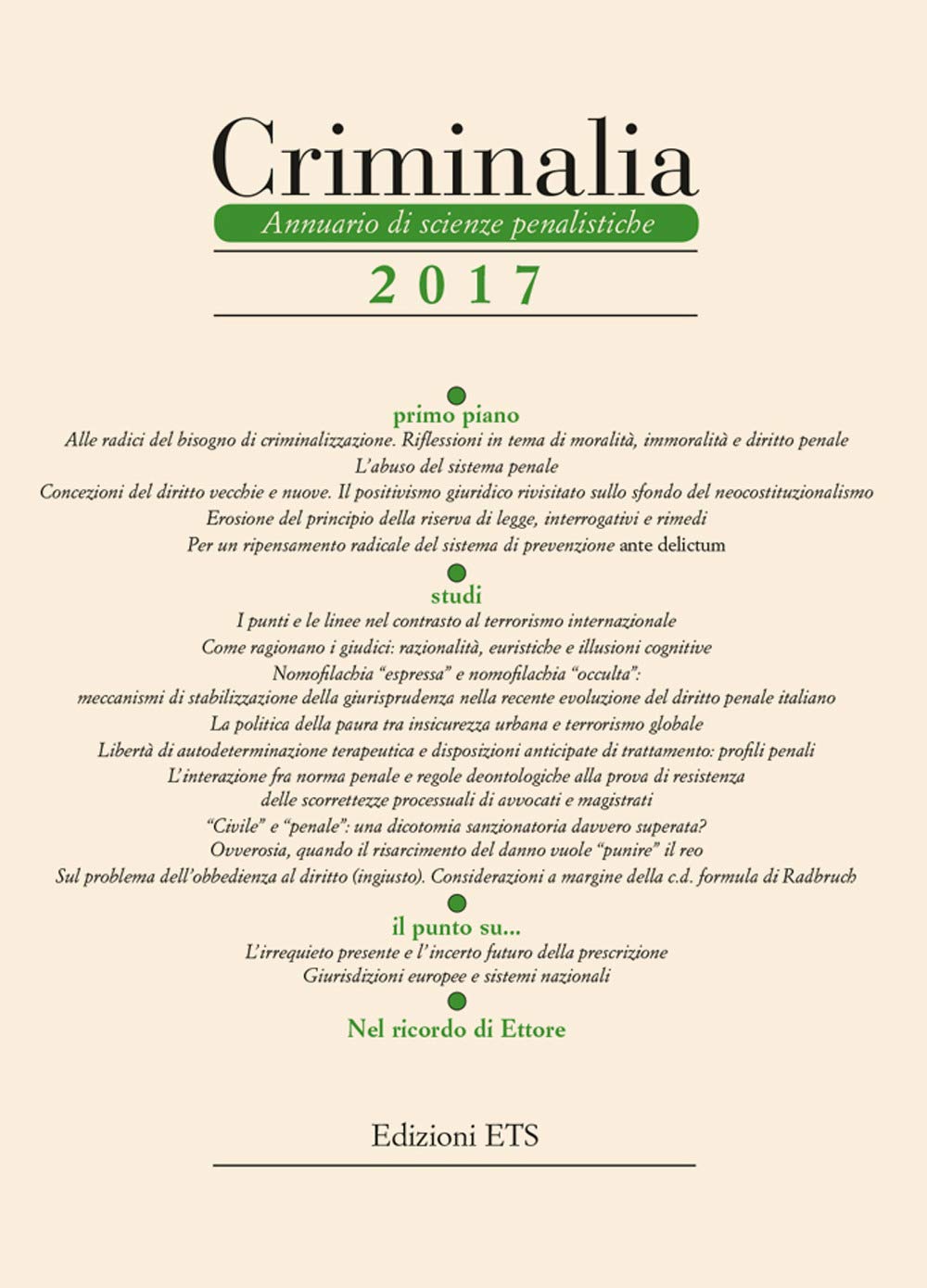 Criminalia. Annuario di scienze penalistiche (2017) (Vol. 12) book