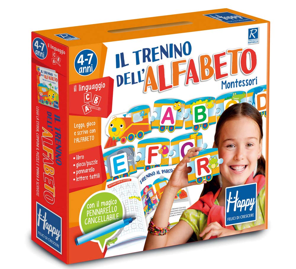 Il trenino dell'alfabeto Montessori. Happy book