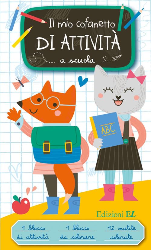 Il mio cofanetto di attività a scuola. Ediz. illustrata. Con 12 matite colorate book