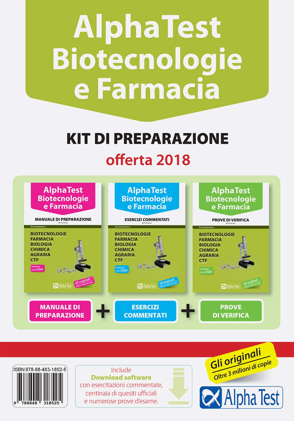 Alpha Test. Biotecnologie e farmacia. Kit di preparazione: Manuale di preparazione-Esercizi commentati-Prove di verifica. Con Software di simulazione book