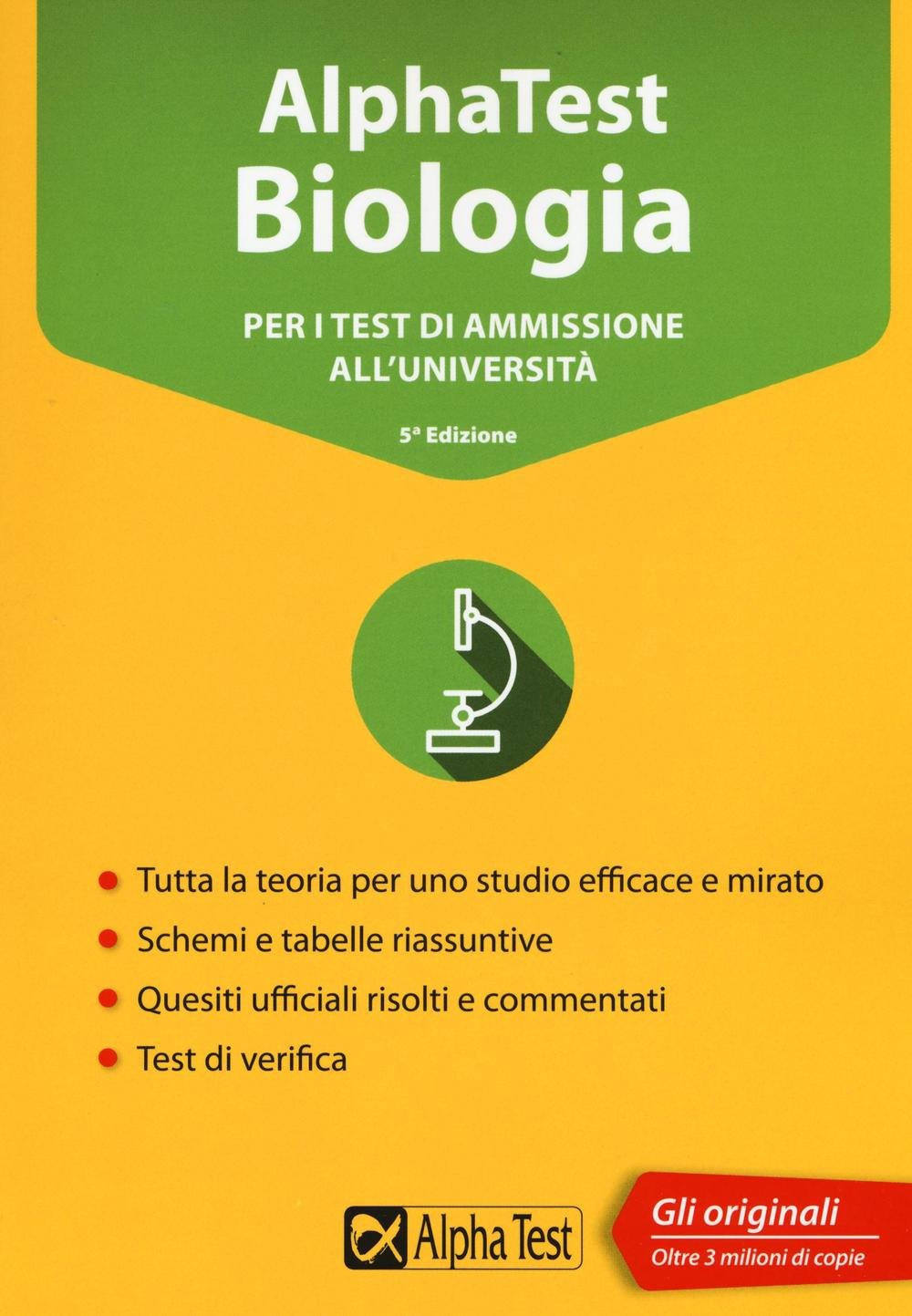 Alpha Test biologia. Per i test di ammissione all'università (TestUniversitari) Study Guides