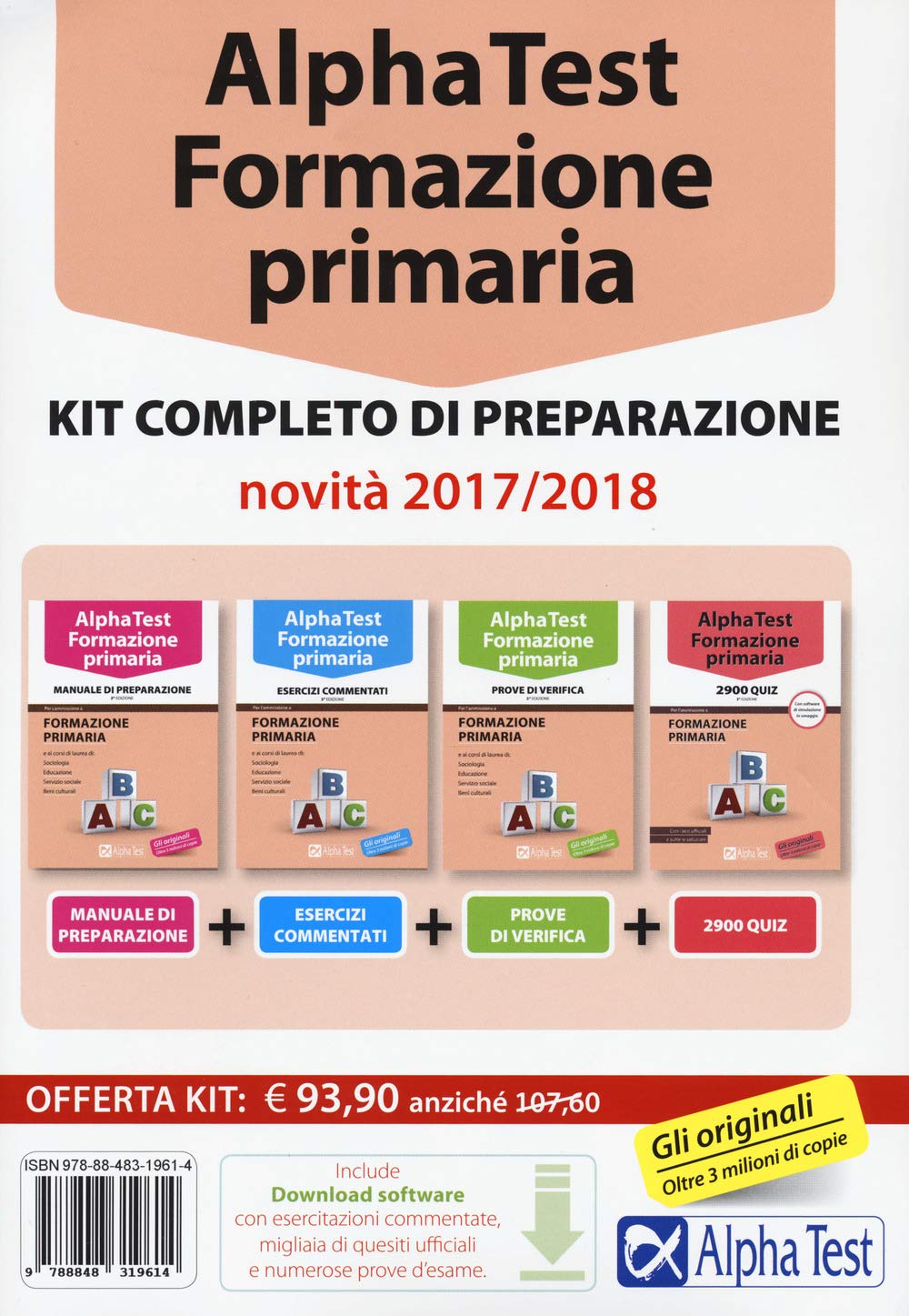 Alpha Test. Formazione primaria. Kit completo di preparazione. Con software di simulazione book