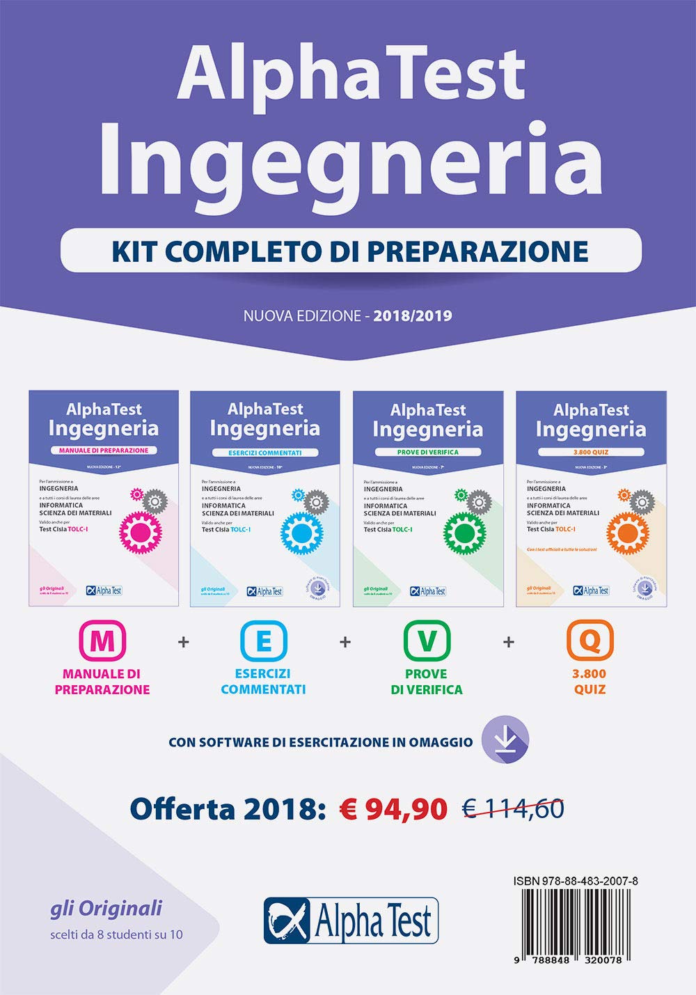 Alpha Test. Ingegneria. Kit completo di preparazione. Manuale di preparazione-Esercizi commentati-Prove di verifica-3800 quiz. Nuova ediz. Con ... download e accesso online (TestUniversitari) Media & Communication