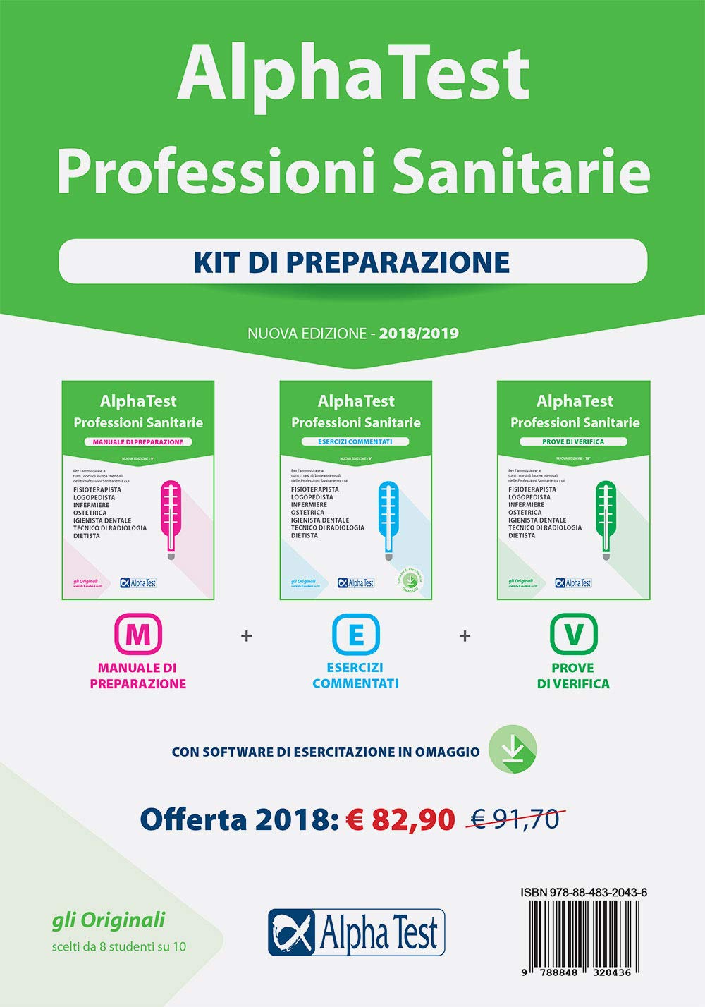 Alpha Test. Professioni sanitarie. Kit di preparazione: Manuale di preparazione-Esercizi commentati-Prove di verifica. Con software di esercitazione book