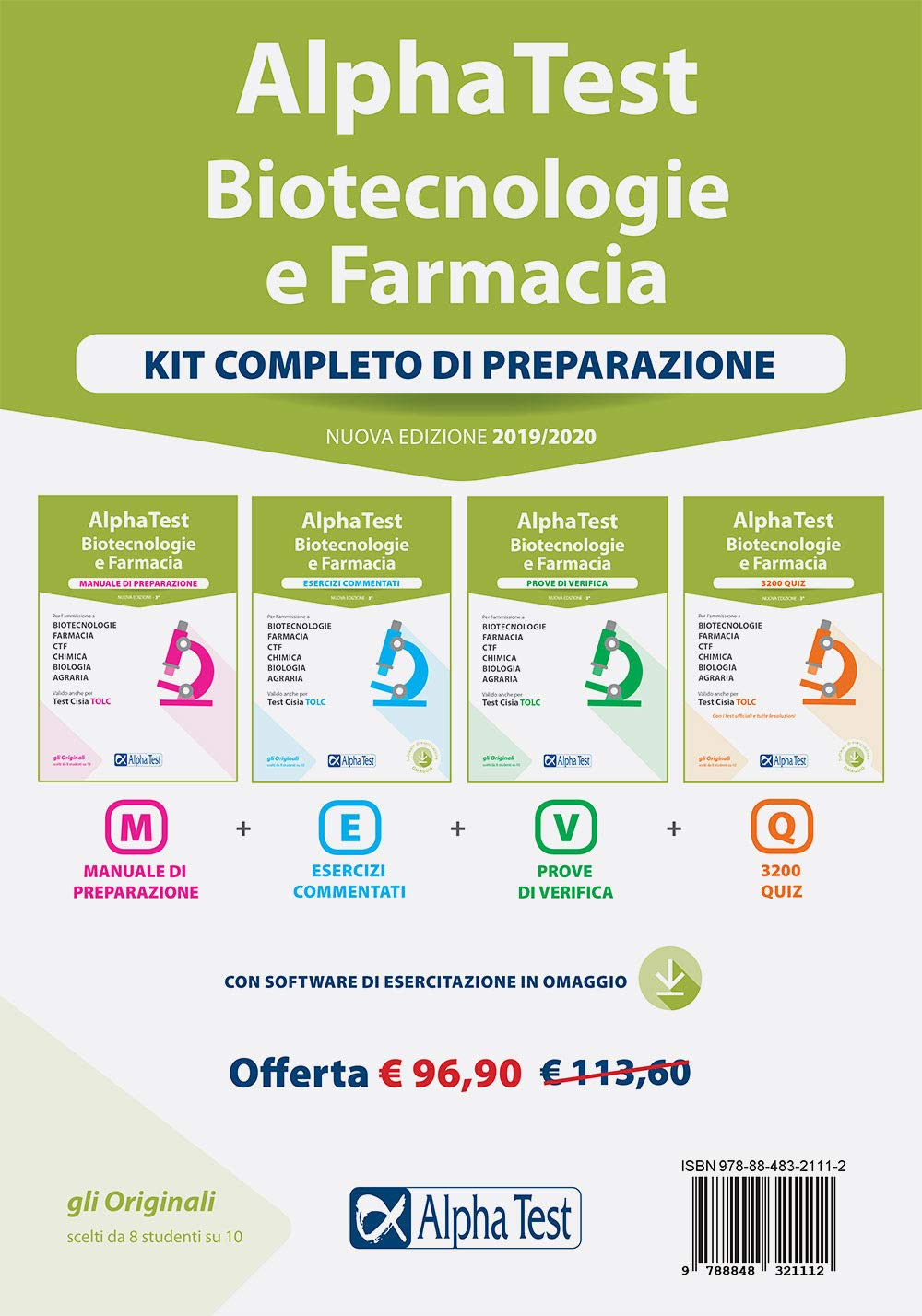 Alpha Test. Biotecnologie e farmacia. Kit completo di preparazione: Manuale di preparazione-Esercizi commentati-Prove di verifica-3200 quiz. Con software di simulazione (TestUniversitari) Medicine