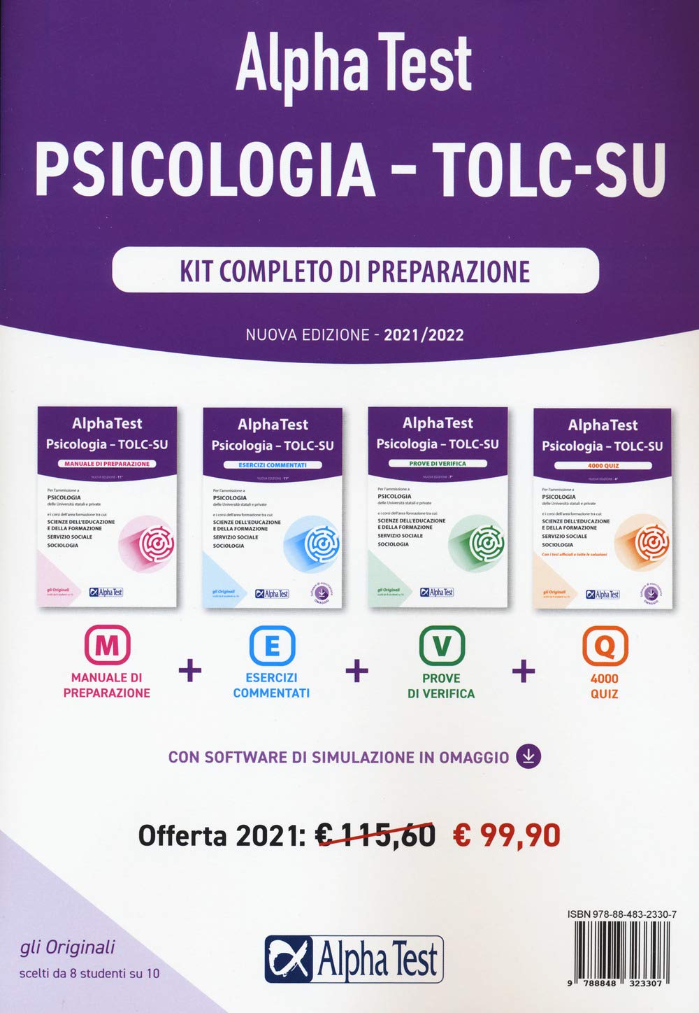 Alpha Test. Psicologia. TOLC-SU. Kit completo di preparazione book