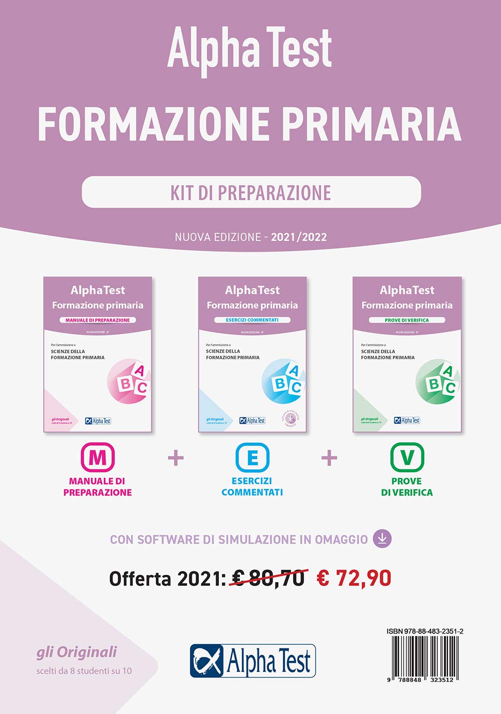 Alpha Test. Formazione primaria. Kit di preparazione. Con software di simulazione book