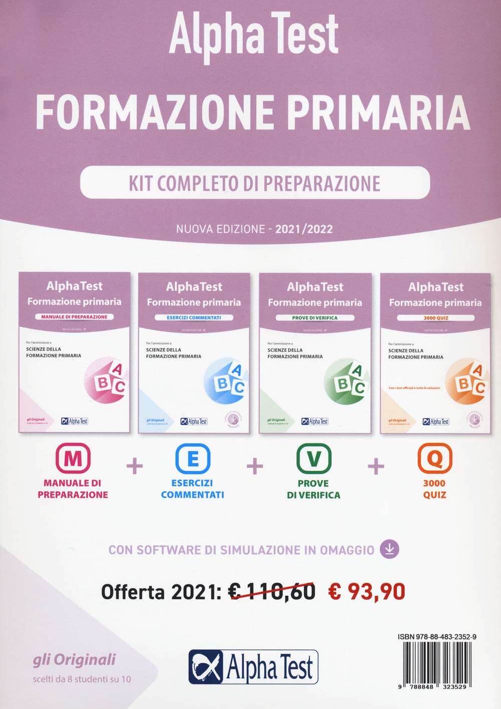 Alpha Test. Formazione primaria. Kit completo di preparazione. Con software di simulazione book