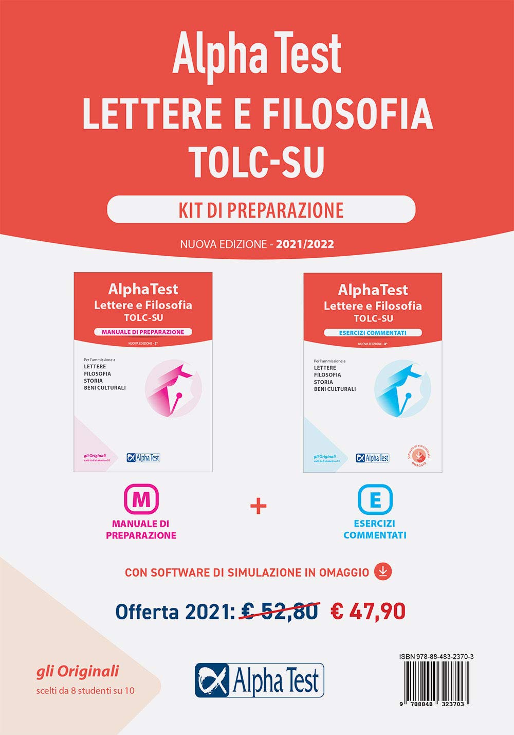 Alpha Test. Lettere e Filosofia. Kit di preparazione: Manuale di preparazione-Esercizi commentati. Nuova ediz. Con software di simulazione book