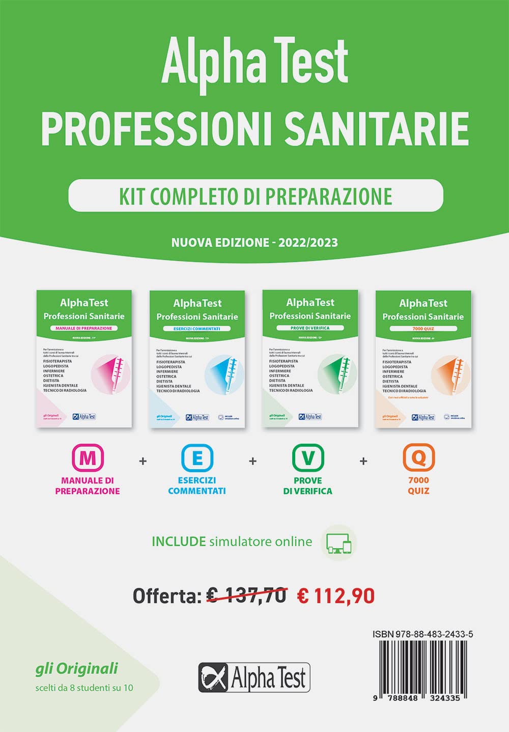 Alpha Test. Professioni sanitarie. Kit completo di preparazione: Manuale di preparazione-Esercizi commentati-Prove di verifica-7000 quiz. Nuova ediz. Con software di simulazione (TestUniversitari) Medicine