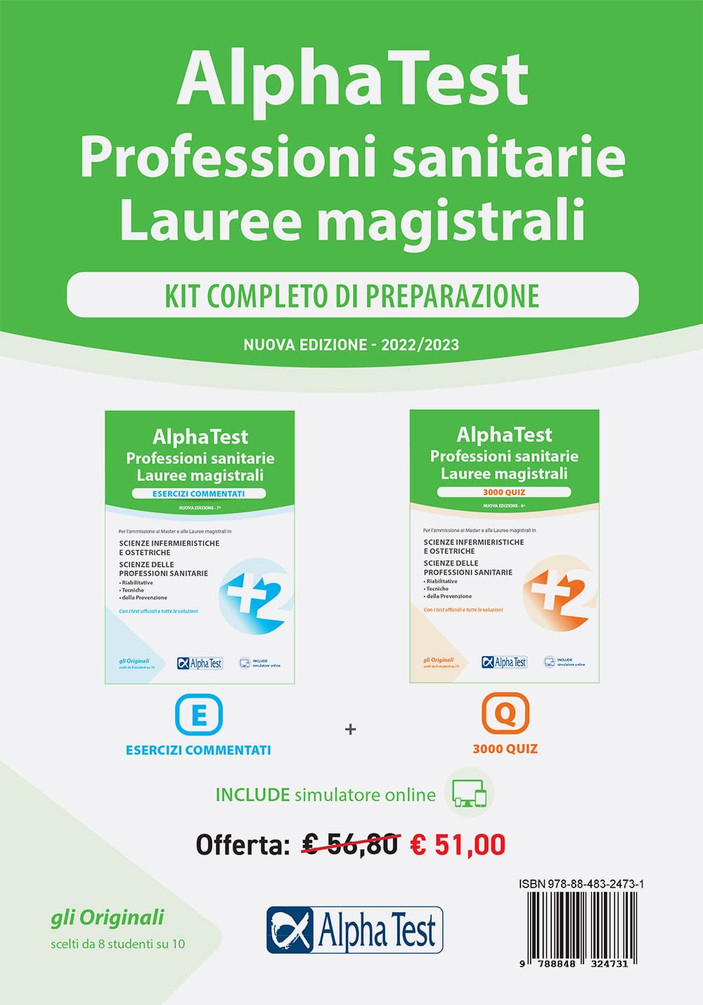 Alpha Test. Professioni sanitarie. Lauree magistrali. Kit: Esercizi commentati-3000 quiz. Con software di simulazione (TestUniversitari) Medicine