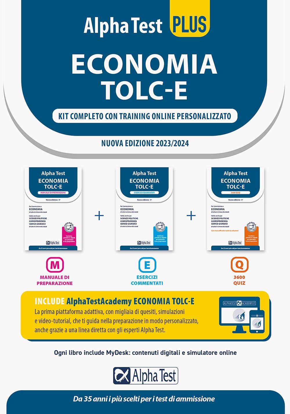 Alpha Test plus. Economia. TOLC-E. Kit di preparazione. Con espansione online book