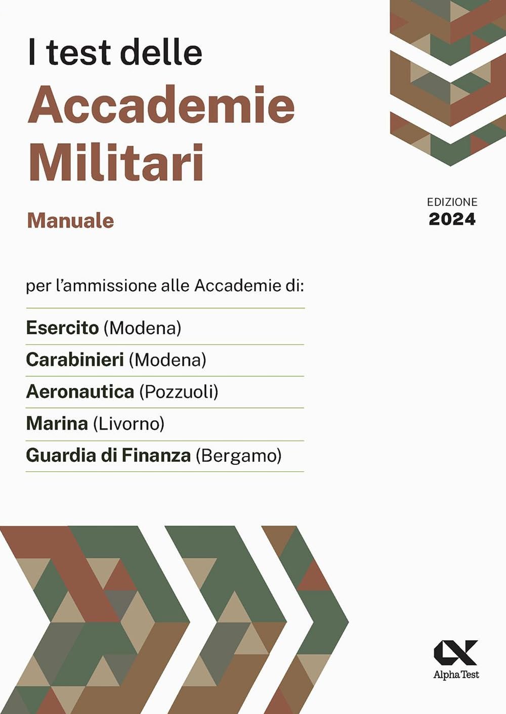 I test delle accademie militari. Manuale book